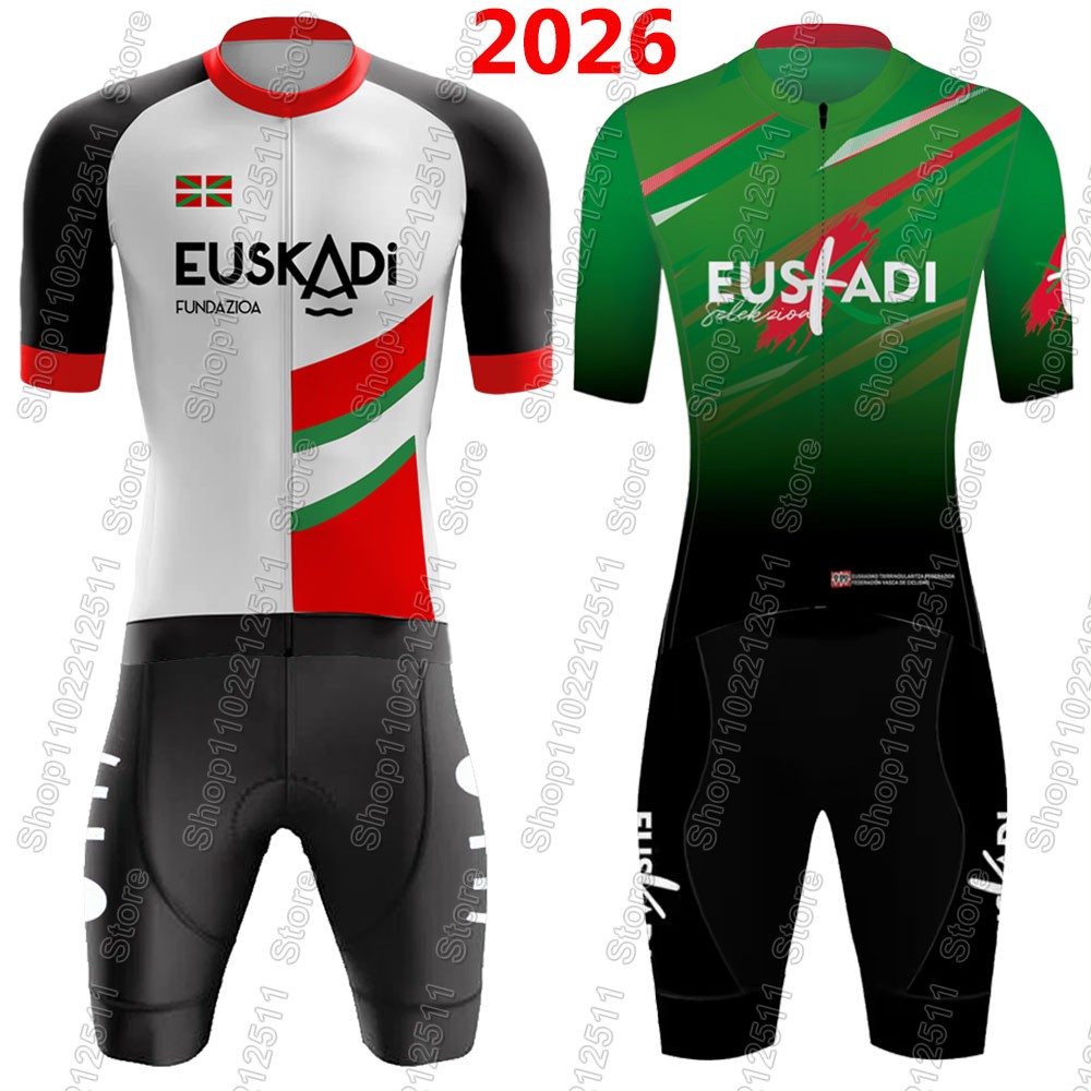Cycling Bib Shorts - Zestaw kolarski Euskadi Team 2026, letnia