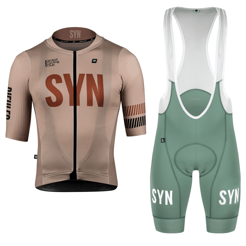 Cycling Bib Shorts - Męska koszulka rowerowa SYN Brown z
