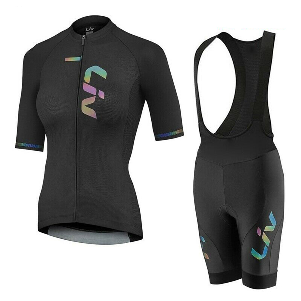Cycling Bib Shorts - LIV letnia koszulka rowerowa zestaw spodenek